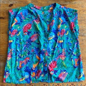 3/$20 💥 🦜 Handmade Vintage Tee Tropical Print